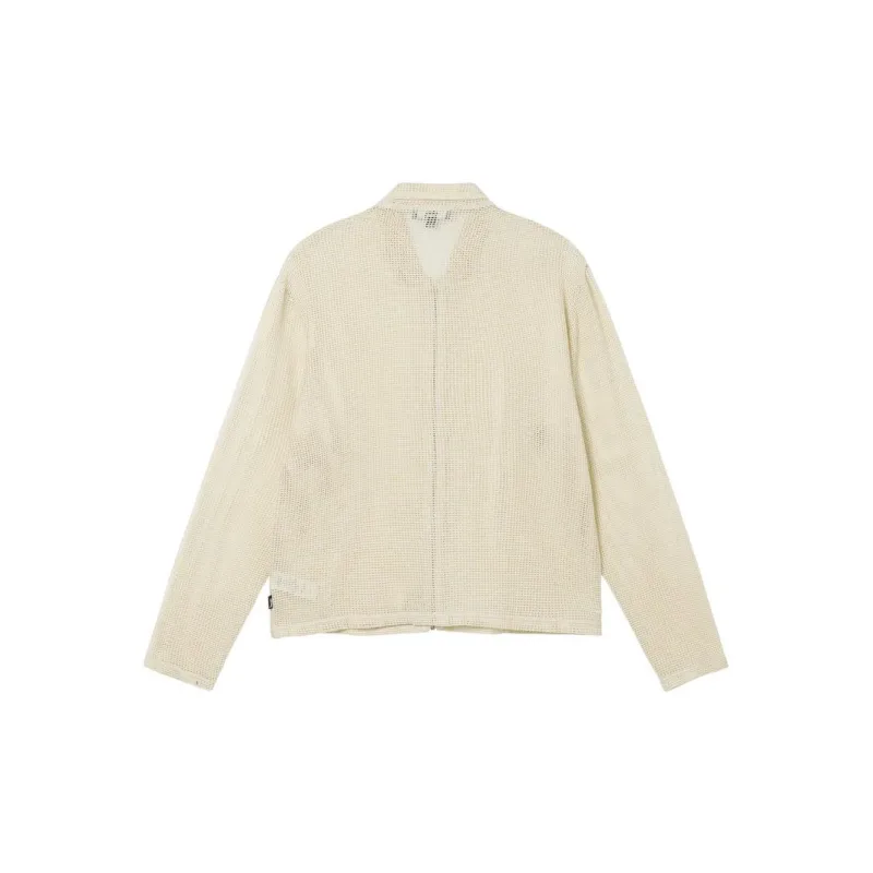 Stussy Cotton Mesh Zip Long Sleeve Shirt-1