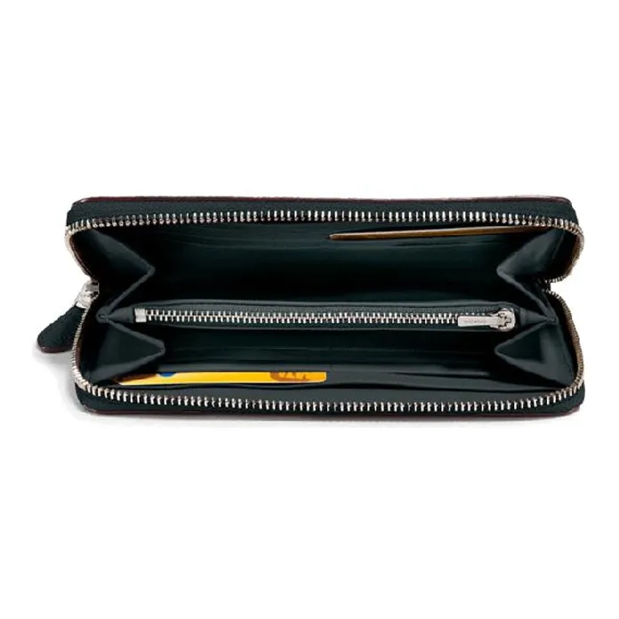 COACH Leather Clutches Wallet Regular Unisex Dark Ink Green-1