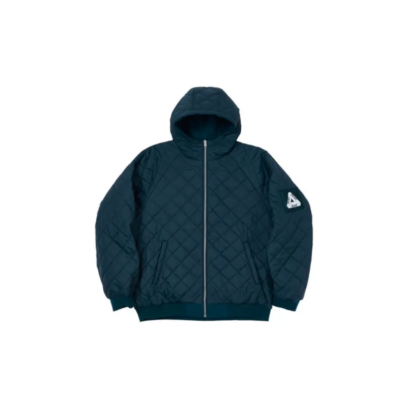 PALACE Puffer Jackets Unisex Navy Blue-3