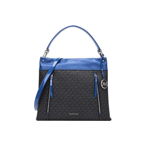 MICHAEL KORS Le PVC Shoulder Bag Large Size Women's Blue Black