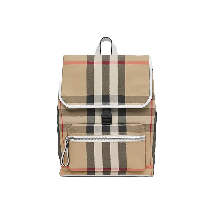 Burberry Vintage Cotton Backpack Unisex Archive Beige-0