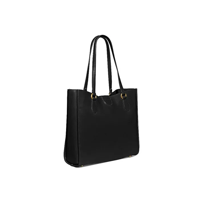 COACH Cow Leather Tote Bag, Shopping Bag, Shoulder Bag Women's Black-1