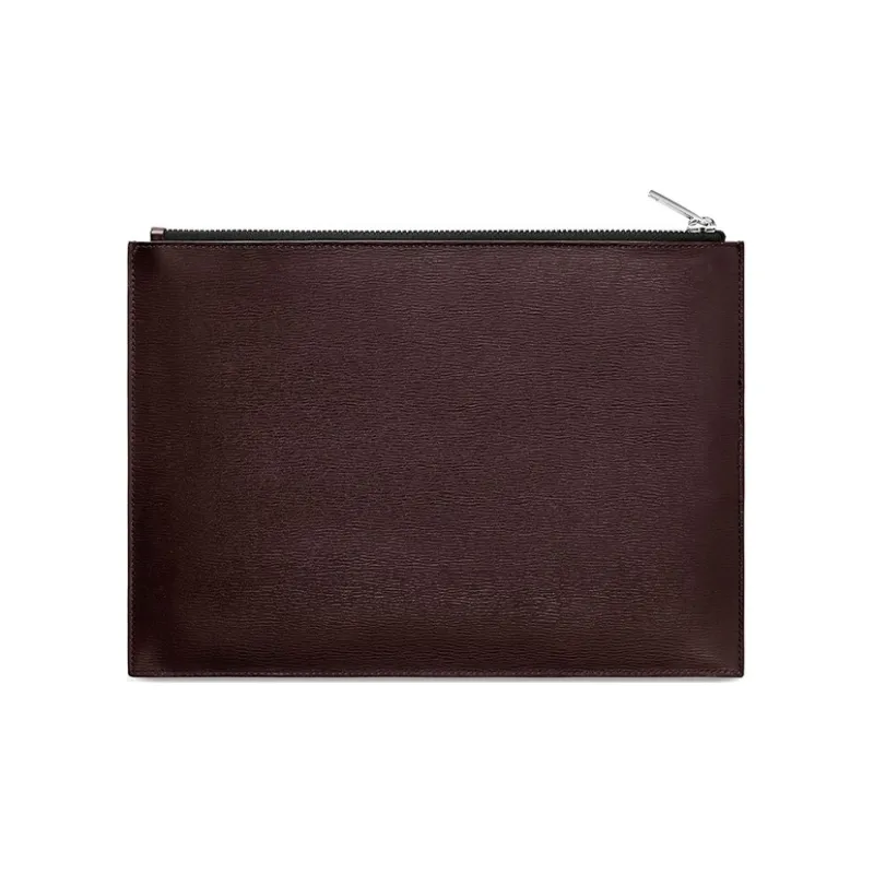 DIOR Calfskin Clutch Men's Burgundy-1