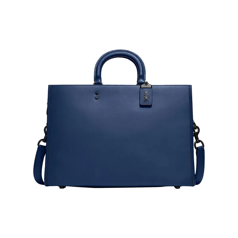 COACH Rogue Cow Leather Portable Crossbody Bag, Shoulder Bag, Laptop Bag, Briefcase Tubas Unisex Royal Blue-0