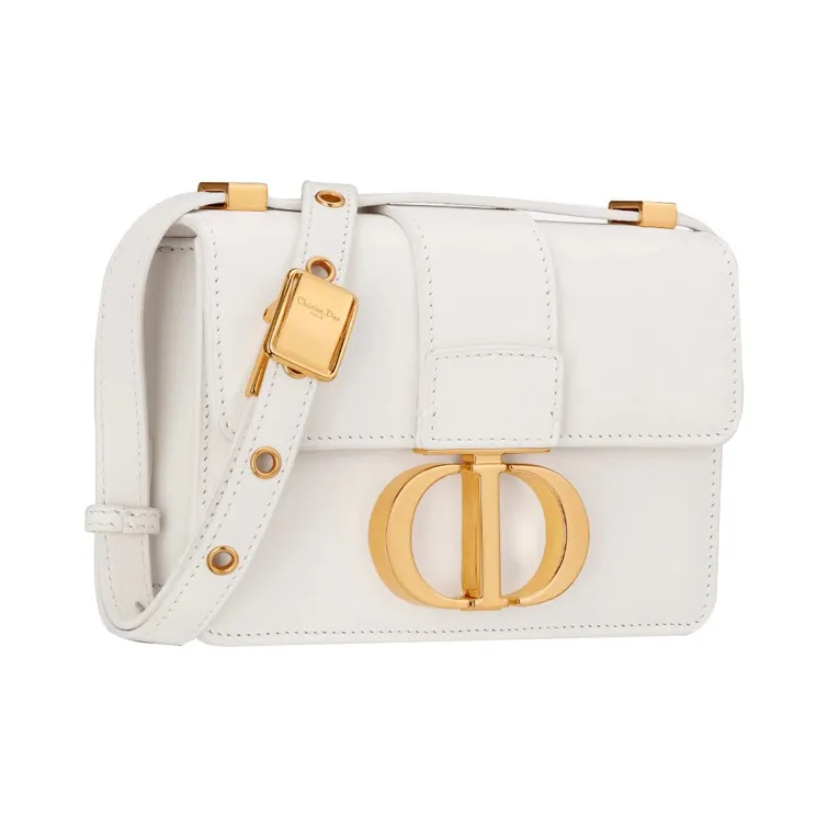 DIOR 30 Montaigne Cow Leather Box Bag Shoulder Bag Crossbody Bag Extra Mini Women's Milk White-1