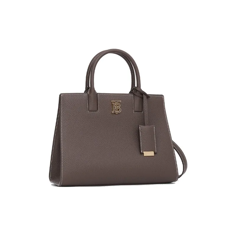 Burberry Cow Leather Shoulder Bag, Crossbody Bag, Handbag Mini Women's Dark Gray Brown-1