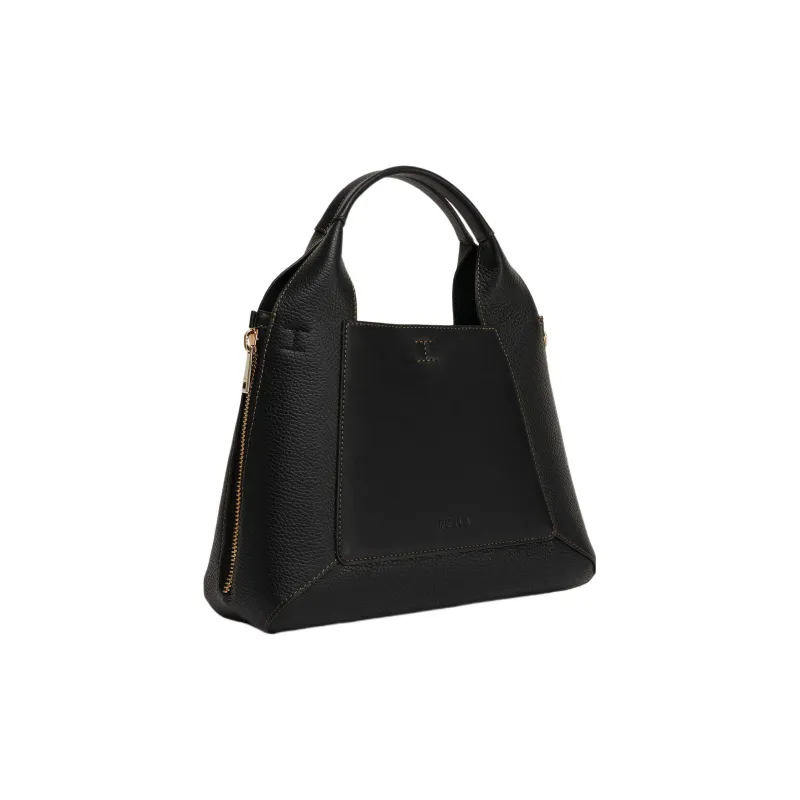 Furla Gilda Soft Calfskin Patchwork Leather Crossbody One Shoulder Handbags Medium Size Women's Black Marble Color-2