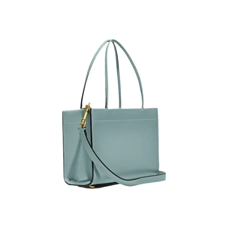 COACH Cashin Leather Tote Bag, Shopping Bag, Handbag Small Size Women's Green-1