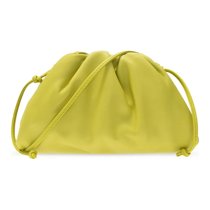 Bottega Veneta Cow Leather Shoulder Bag Women's Light Green-0