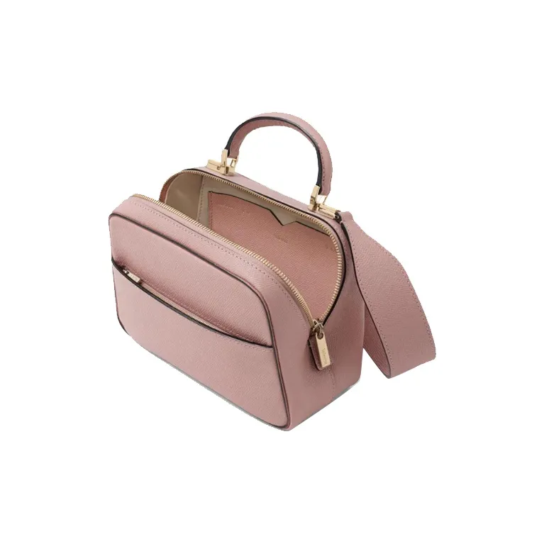 Valextra Serie S Calfskin Handbag Shoulder Bag Crossbody Bag Mini Women's Rose Pink-3