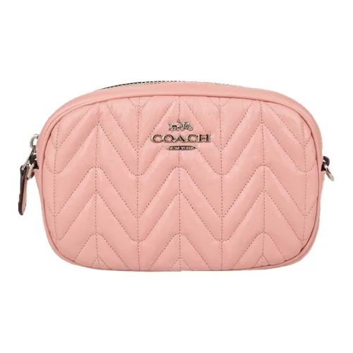 COACH Belt Leather Handheld One Shoulder Crossbody Fanny Pack Small Size Women's Pink