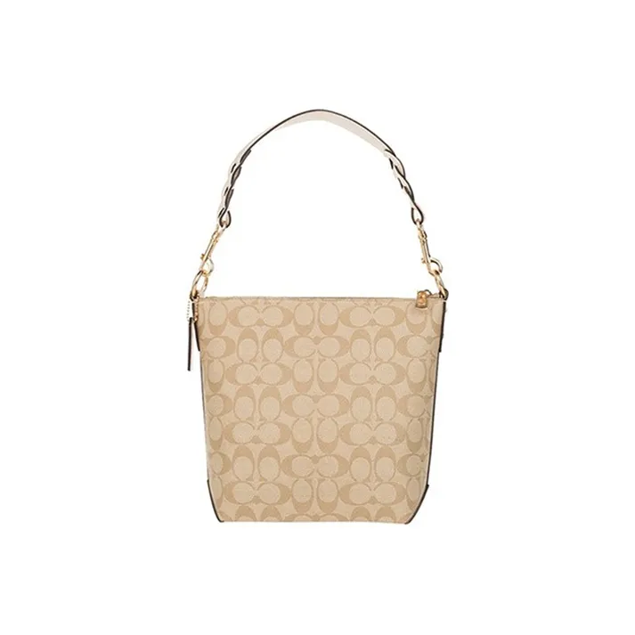 COACH PVC Bucket Bag, Crossbody Bag, Shoulder Bag Women's Beige Khaki-3