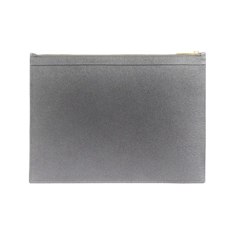 THOM BROWNE· Calfskin Document Folder Clutch Medium Size Women's Dark Gray-1