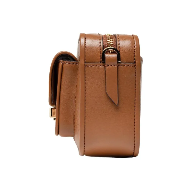 MICHAEL KORS Bradshaw Leather Camera Bag, Crossbody Bag, Shoulder Bag Women's Caramel Brown-3