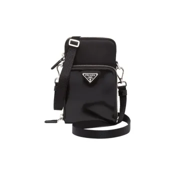 PRADA Fabric Messenger Bag Crossbody Bags Regular Men's Black