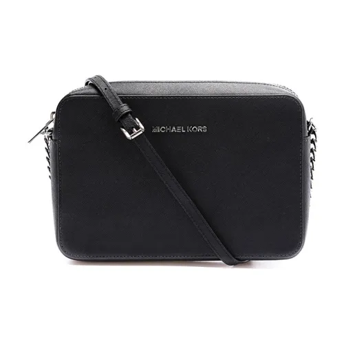 MICHAEL KORS Leather Camera Saint Bag, Shoulder Saint Bag, Crossbody Saint Bag Women's Black