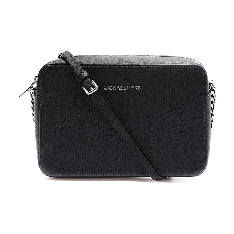 MICHAEL KORS Leather Camera Bag, Shoulder Bag, Crossbody Bag Women's Black-0