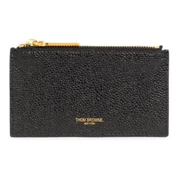 THOM BROWNE Logo Embossed Zipped Wallet