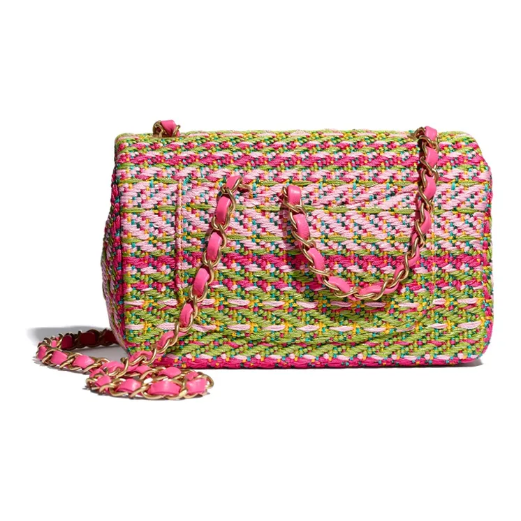 CHANEL Logo Shoulder Bag Mini Women's Multicolor-2