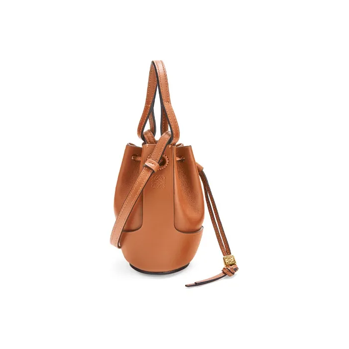 LOEWE Balloon NAPPA Cowhide Balloon Bag Bucket Bag Handbag Shoulder Bag Crossbody Bag Extra Mini Women's Brown-2