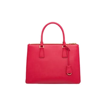 PRADA Saffiano Leather Shoulder Bag Crossbody Bag Handbag Large Size Women's Red