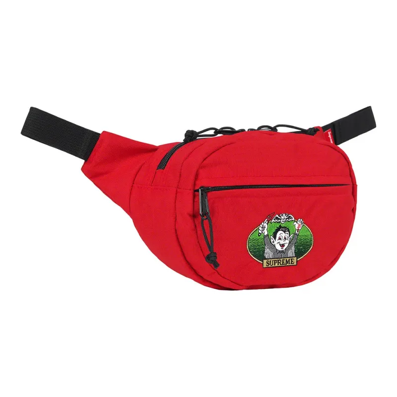 Supreme Nylon Crossbody Bag, Sling Bag, Fanny Pack Regular Men's Black/Red/Green-4