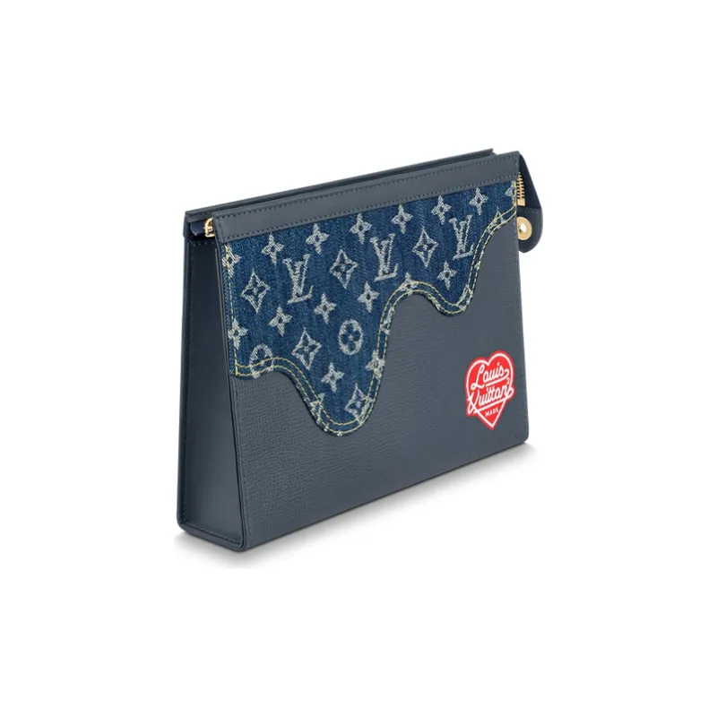 LOUIS VUITTON X Nigo Pochette Voyage Mm Monogram Blue-3