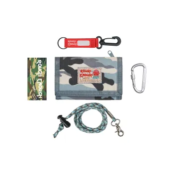 Rough Enough Canvas Canvas Bag Card Holder Hanging Bag Wallet Unisex Light Blue/Coffee/Army Green/Jasper