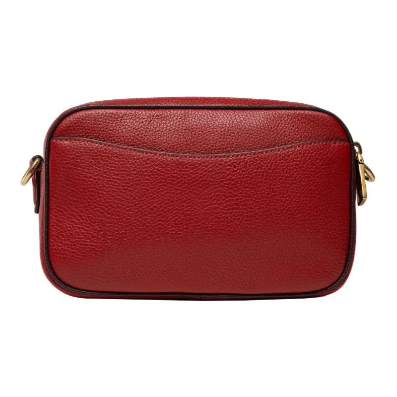 COACH Willow Pebbled Leather Camera Bag Shoulder Bag Crossbody Bag Small Size Women's Red-1