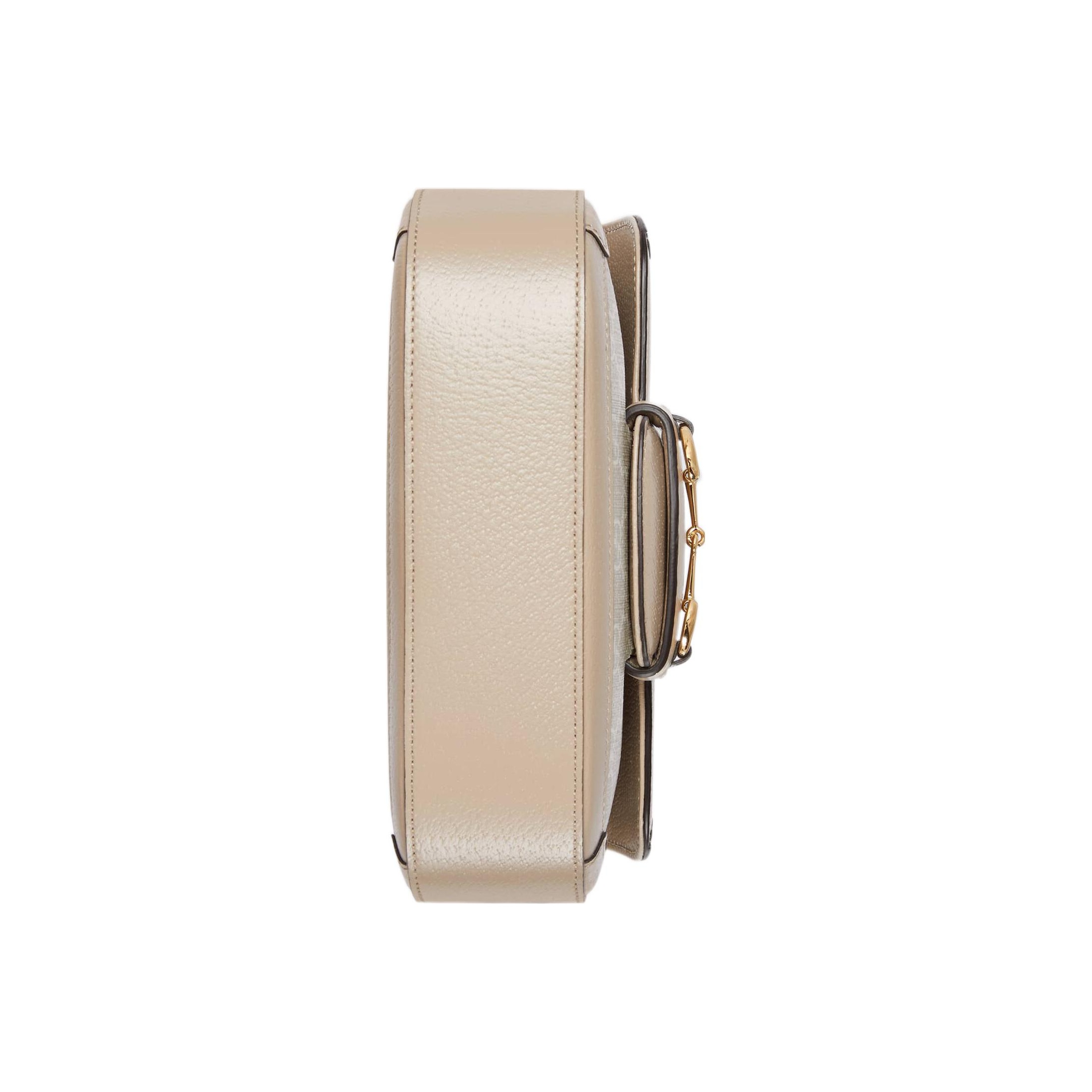 GUCCI Horsebit 1955 Canvas With Leather Saddle Bag Shoulder