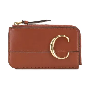 Chloe Chloé Bags Cow Leather Card Holder Women's Brown