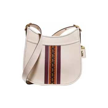 COACH Emery Natural Pebbled Leather Shoulder Bag, Crossbody Bag Regular Women's White