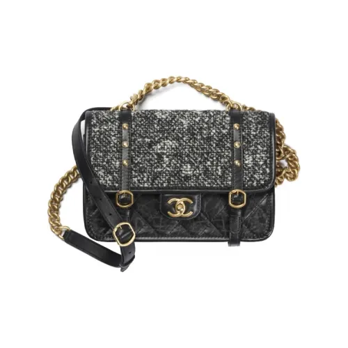 CHANEL Calfskin Cell Phone Pouch, Coin Purse, Shoulder Bag, Crossbody Bag, Handbag Women's Black White
