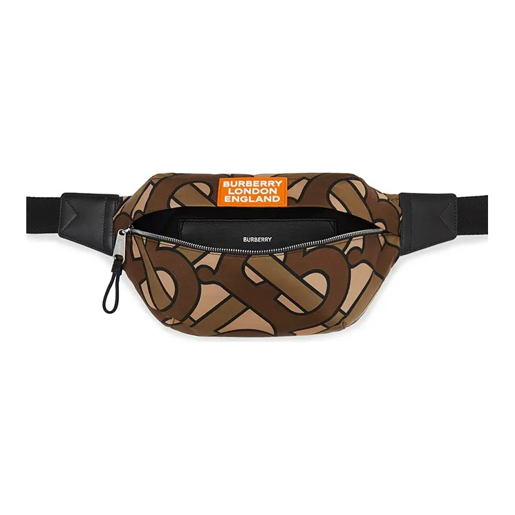 Burberry Leather Sling Bag Shoulder Bag Crossbody Bag Fanny Pack Regular Men's Saddle Brown-4