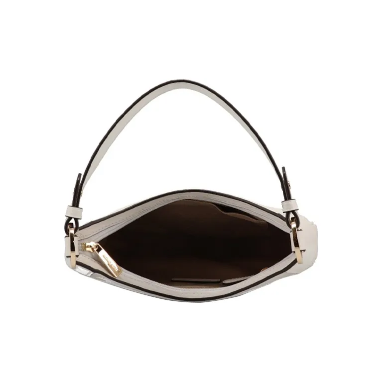 MICHAEL KORS MICHAEL KORS Handbag Collection Lillian Leather Crescent Moon Shoulder Bag Handbag Women's White-5