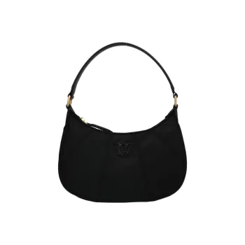 PINKO Half Moon Bag Mahjong Bag Shoulder Bag Portable Crossbody Bag Shoulder Bag Mini Women's Black