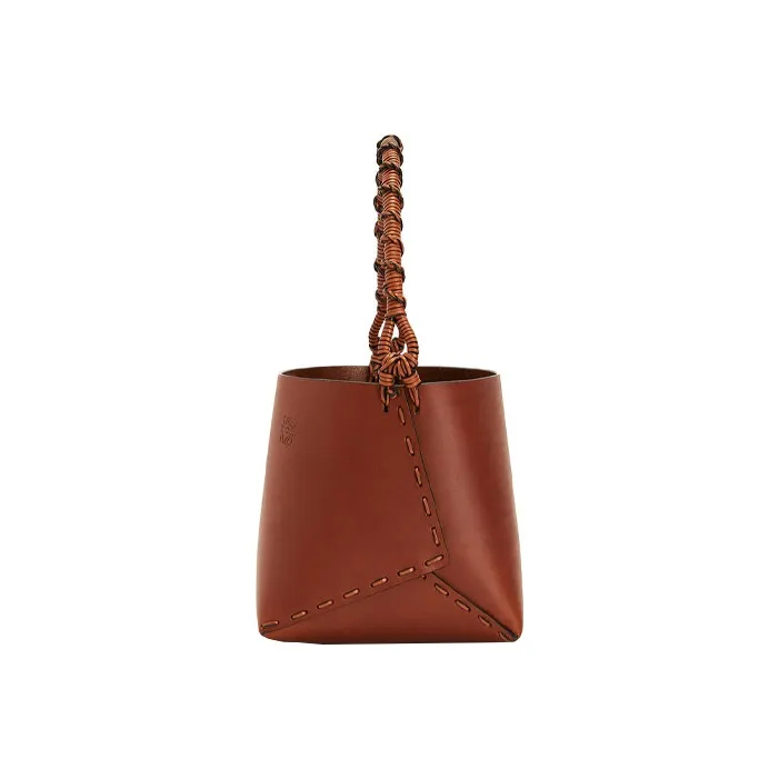 LOEWE Cow Leather Handbag Women's Brown-2