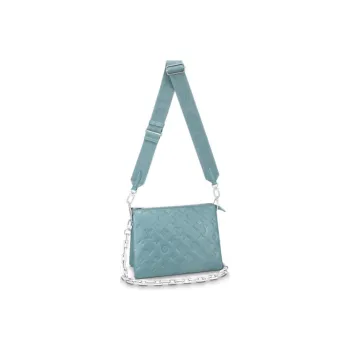 LOUIS VUITTON Coussin Pm Monogram Embossed Blue/Red