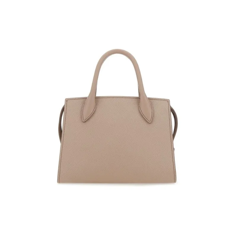PRADA Leather Handbag Small Size Women's Light Brown-1