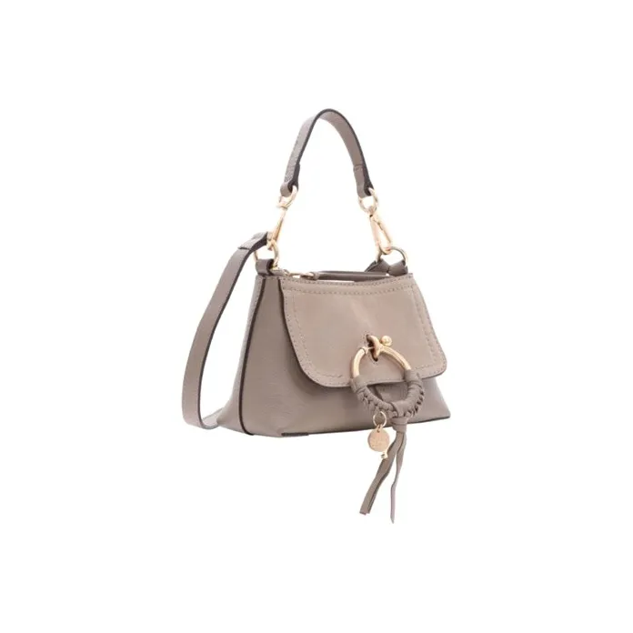 See By Chloe Leather Portable Crossbody Bag Shoulder Bag Mini Women's Gray-1