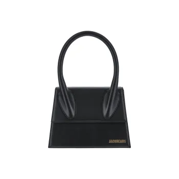 Jacquemus Leather Crossbody One Shoulder Handbag Women's Black