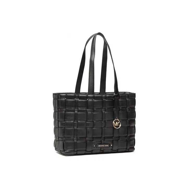MICHAEL KORS Ivy Leather Shoulder Bag Women's Black-0