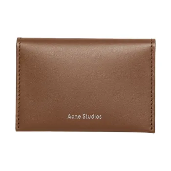 Acne Studios Leather Card Holder, Wallet Unisex Brown