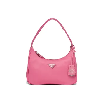 PRADA Hobo Nylon Shoulder Bag Handbag Shoulder Bag Women's Autumn Begonia Pink Dark Pink