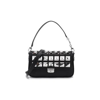 MICHAEL KORS Bradshaw Leather Underarm Bag Crossbody Shoulder Tote Women's Black