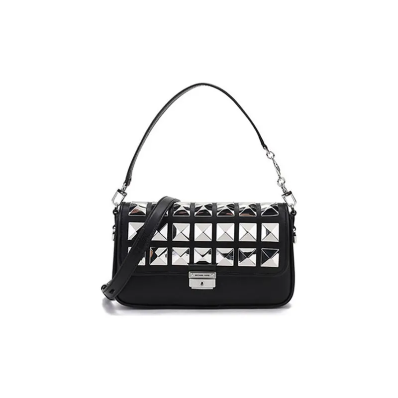 MICHAEL KORS Bradshaw Leather Underarm Bag Crossbody Shoulder Tote Women's Black-0