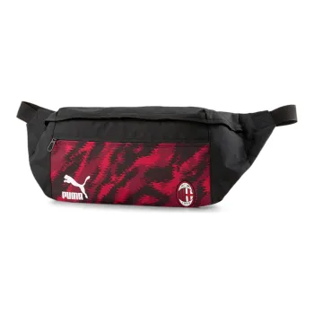 PUMA Polyester Soccer Sling Bag Fanny Pack Regular Unisex Red Black Multicolor