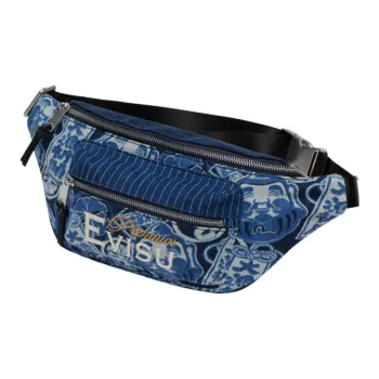 EVISU Denim Fanny Pack Regular Men's Blue