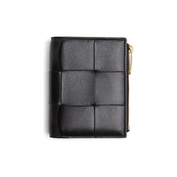Bottega Veneta Nappa Leather Wallet Mini Men's Black