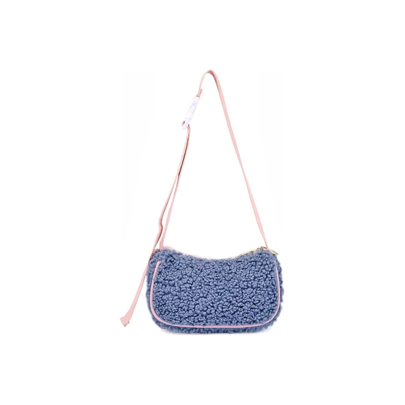 Miffy Lambswool Multicolor Shoulder Bag, Baguette Bag, Shoulder Bag, Crossbody Bag Women's Ecru/Pink-1